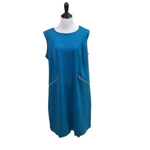 Lane Bryant Women’s Size 18/20 W Mini Shift Dress Accent Zippers NWT Sleeveless